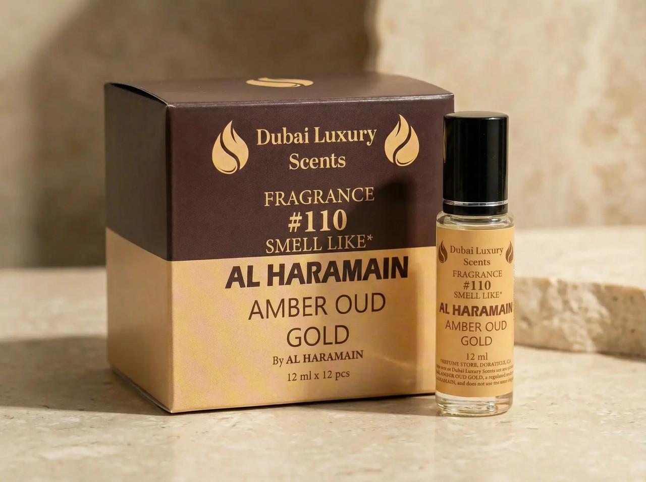Dubai Luxury #110 Inspired By Amber Oud Al Haramain– Body Oil (12ml)